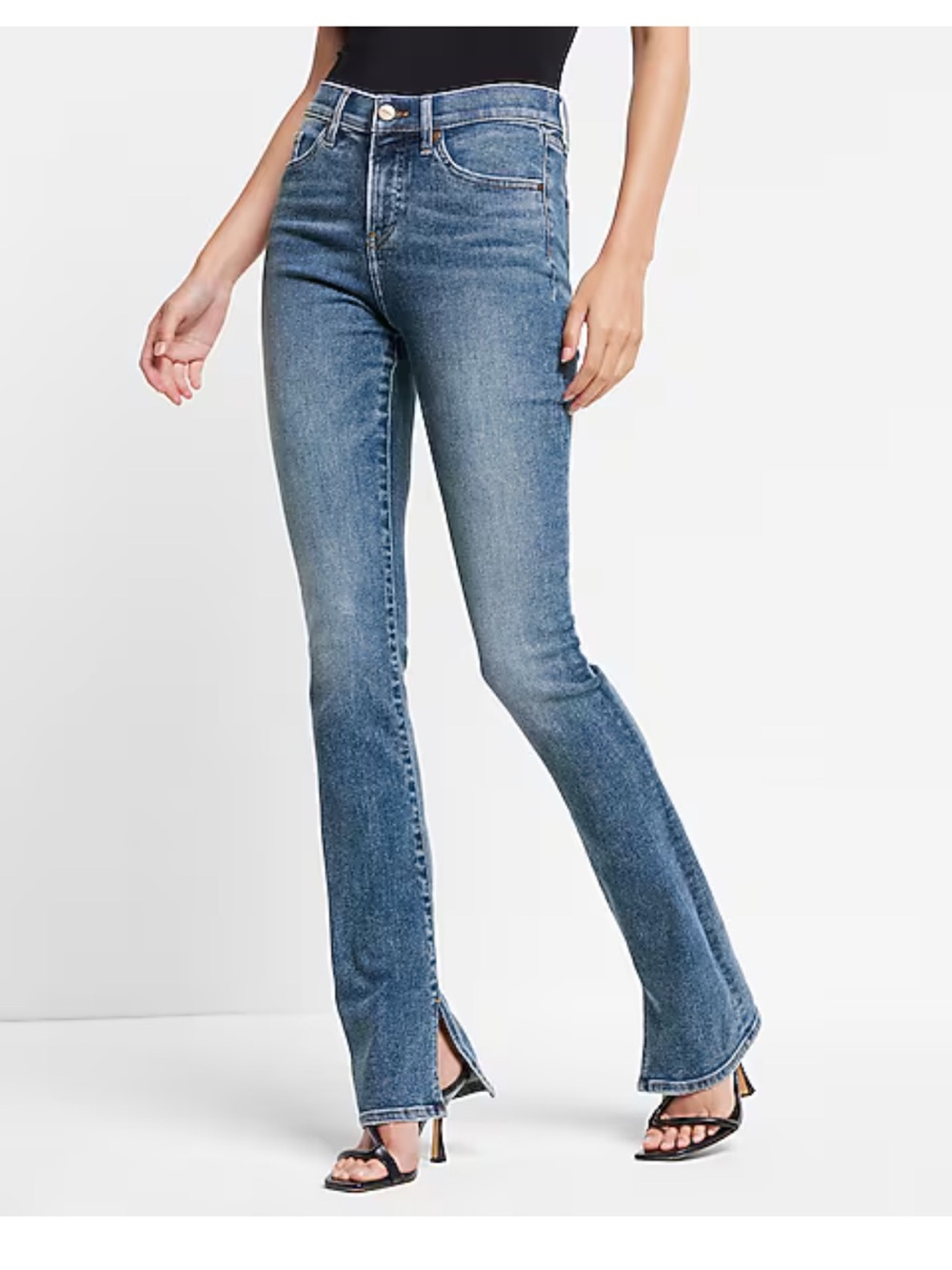 Express Women's Sky Scrapper Mid Rise Jeans